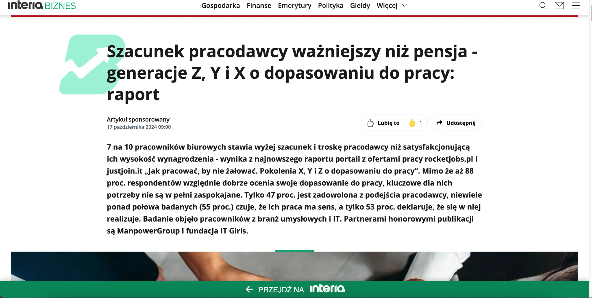 Interia Biznes o badaniu